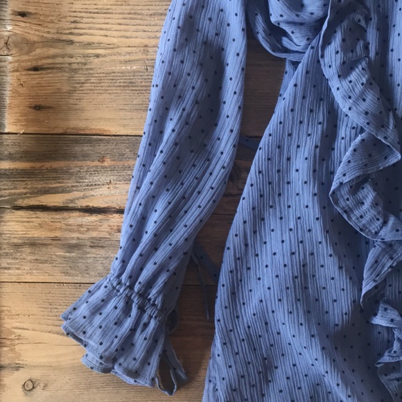 TOPSHOP polka-dot blouse, long sleeves, Size 2 - Picture 2 of 6